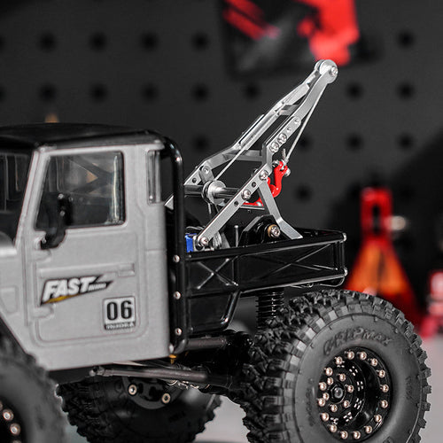 INJORA Tow Truck Crane Kit & INJS2065-360 Winch Servo For 1/18 TRX4M (Silver)