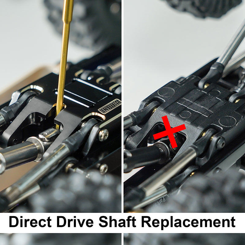 INJORA 53g/Pcs Brass Skid Plate Transmission Mount For 1/18 TRX4M (Black)