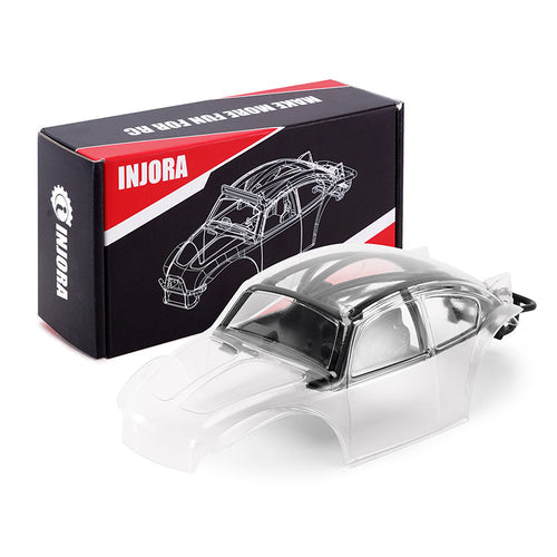 INJORA BUG24 Body With Interior For 1/24 SCX24 C10 JLU Bronco Base Camp (Clear)