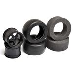 Exotek Twister Pro Drag Belted Rear Tires & Wheel Set w/Soft Foam (2) (Firm)