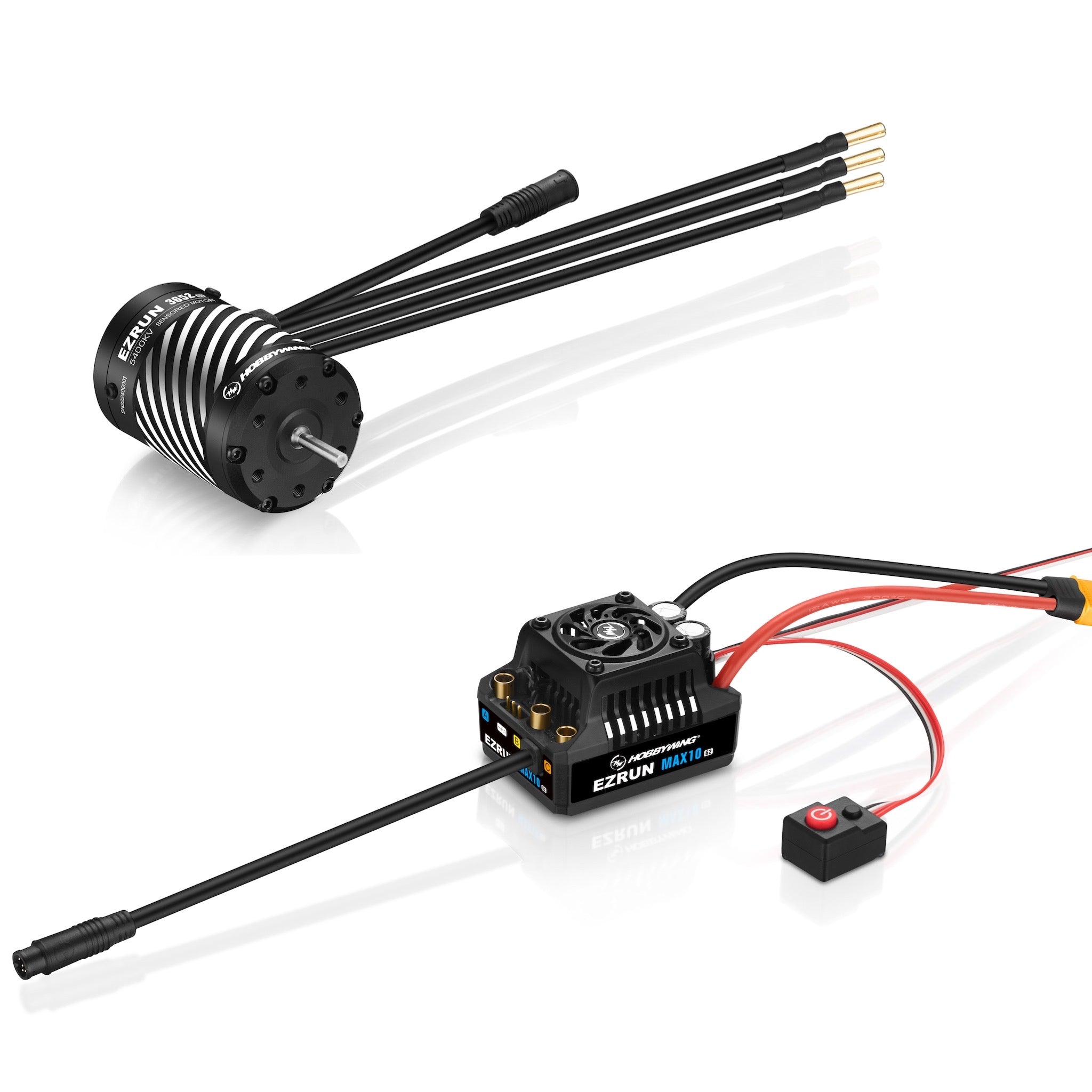 Hobbywing EZRun MAX10 G2 140 Amp Sensored Brushless Waterproof ESC/3665SD Motor Combo (2400kV)