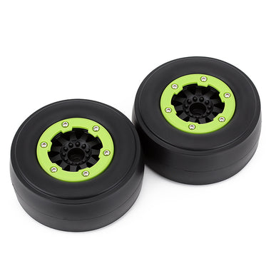 INJORA 2PCS Rear 2.2"/3.0" Drag Racing Beadlock Wheel & Tires For Slash 2WD Losi 22S AE DR10