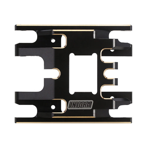 INJORA 53g/Pcs Brass Skid Plate Transmission Mount For 1/18 TRX4M (Black)