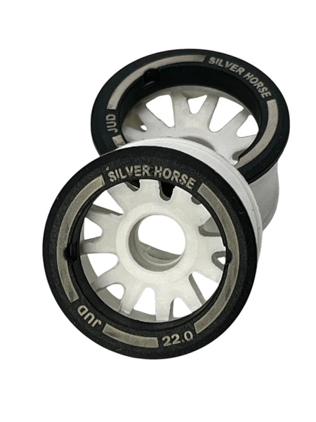 NEXX Racing Mini-Z RWD "JUD" EVO Front Threaded Side-Wall Carbon Fiber Rims (1mm Offset) (White) (2)