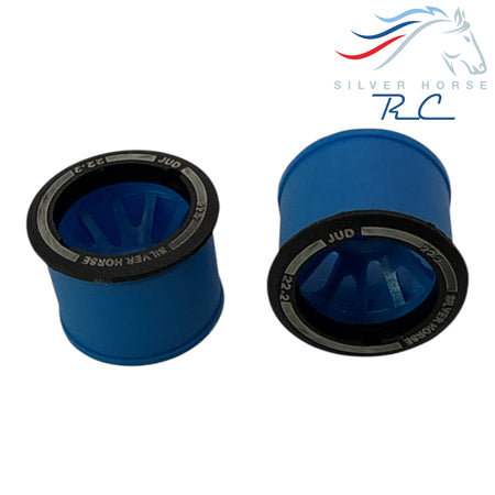NEXX Racing Mini-Z "JUD" EVO Rear Threaded Side-Wall RWD Carbon-Fiber Rims (2mm Offset) (Blue) (2)