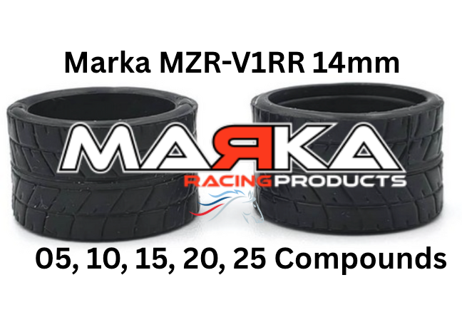 MZR-V1RR 14mm Rear Tire Marka V1 Mini-Z RCP Rubber Rear Radial Tire