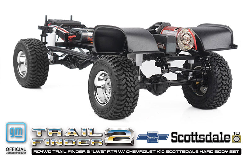 RC4WD Trail Finder 2 "LWB" RTR W/ Chevrolet K10 Scottsdale Hard Body Set (Black)