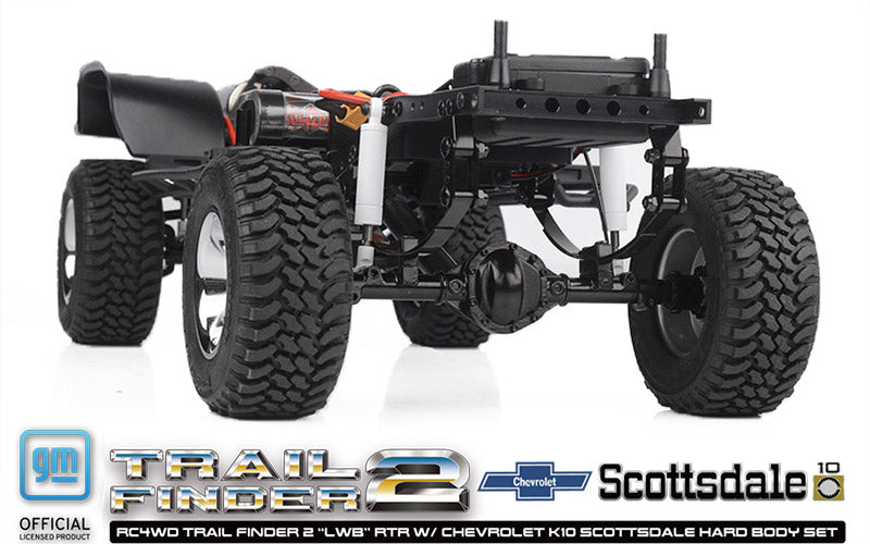 RC4WD Trail Finder 2 "LWB" RTR W/ Chevrolet K10 Scottsdale Hard Body Set (Black)