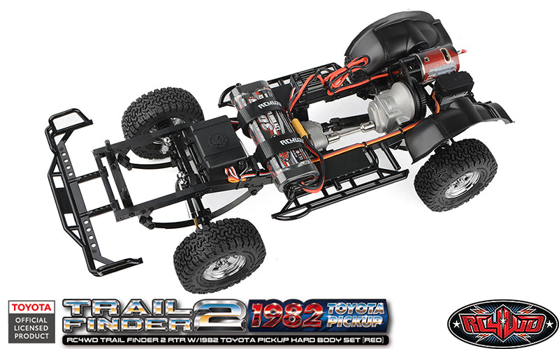 RC4WD Trail Finder 2 1/10 RTR 4WD Electric Trail Truck w/1982 Toyota Pickup Body (Red) w/2.4GHz Transmitter