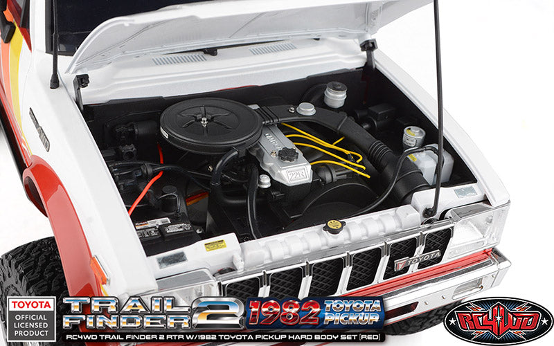 RC4WD Trail Finder 2 1/10 RTR 4WD Electric Trail Truck w/1982 Toyota Pickup Body (Red) w/2.4GHz Transmitter