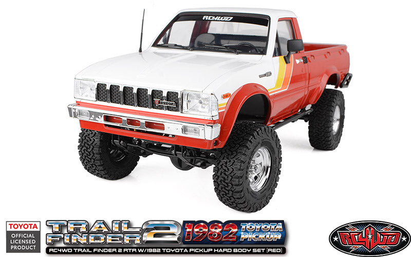 RC4WD Trail Finder 2 1/10 RTR 4WD Electric Trail Truck w/1982 Toyota Pickup Body (Red) w/2.4GHz Transmitter