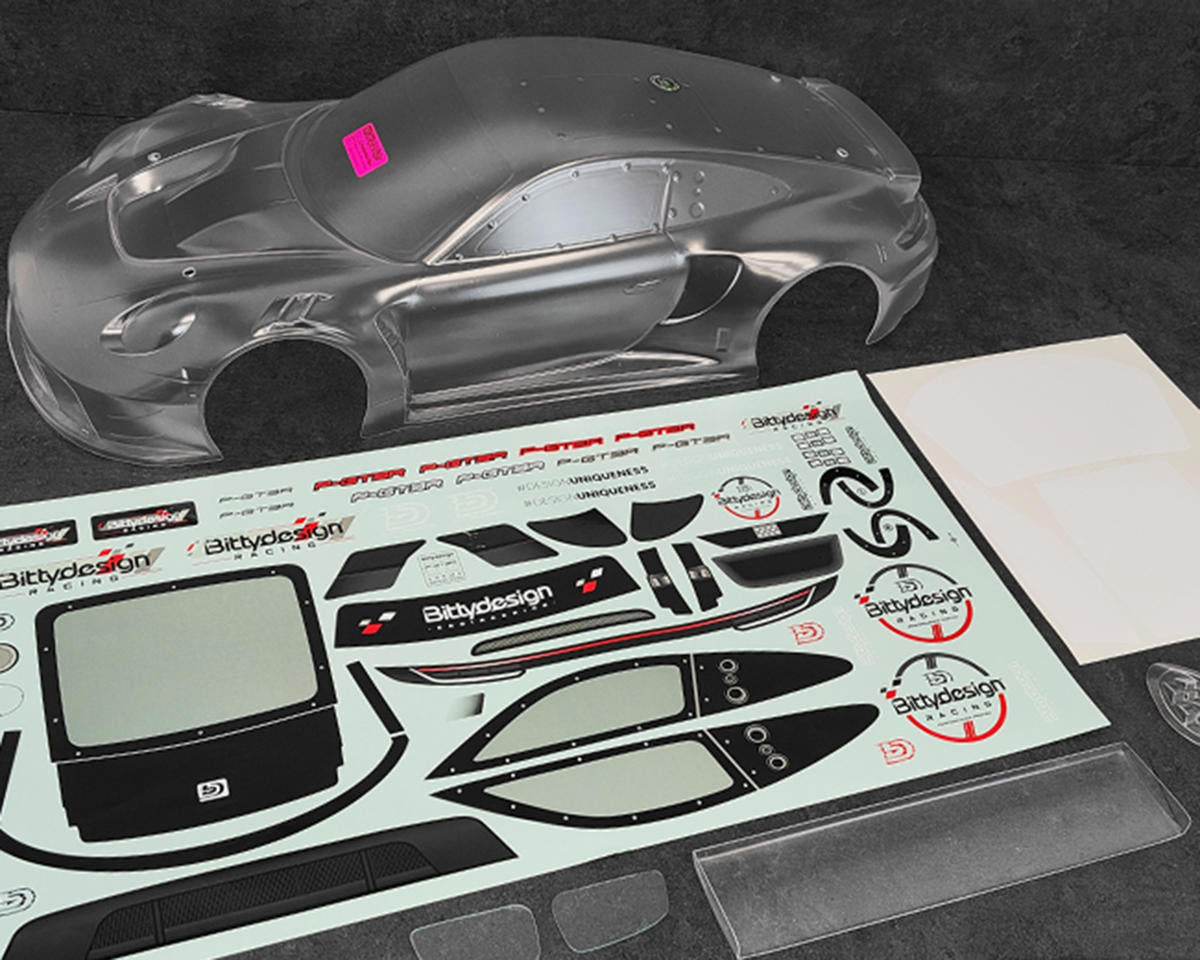 Bittydesign P-GT3R Pre-Cut 1/7 Supercar Body (Clear)