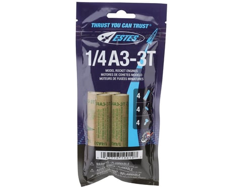 Estes 1/4 A3-3T Bagged Rocket Engines (4)