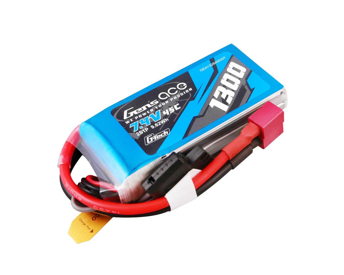 Gens Ace G-Tech Smart 2S LiPo Battery 25C (7.4V/1300mAh) w/T-Style Connector