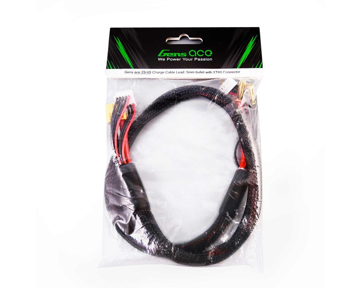 Gens Ace 2S/4S Charge Cable (5mm Battery/XT60 Charger) (Gens Ace Batteries)