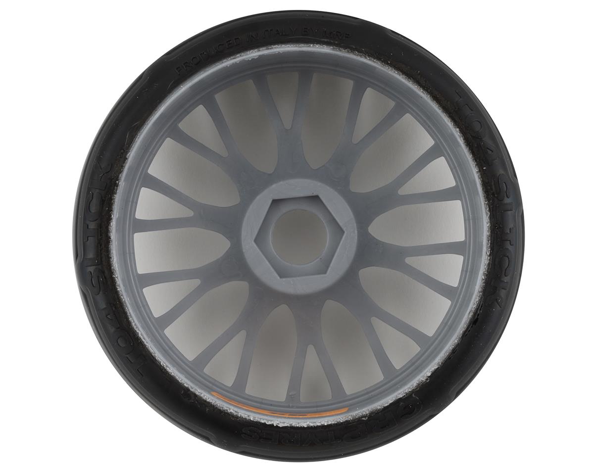 GRP Tires GT - TO4 Slick Belted Pre-Mounted 1/8 Buggy Tires (Silver) (2) (XB3) w/FLEX Wheel