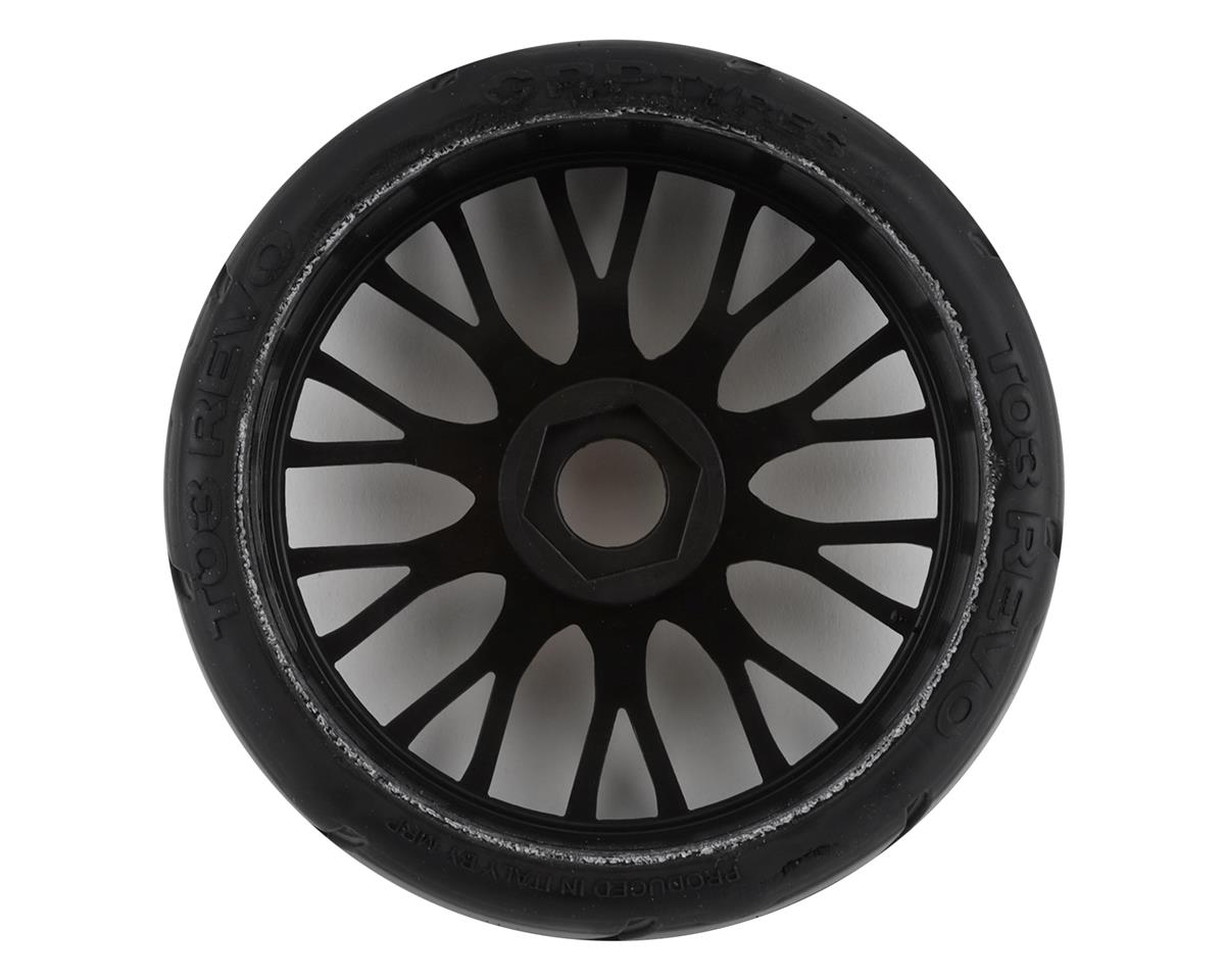 GRP Tires GT - TO3 Revo Belted Pre-Mounted 1/8 Buggy Tires (Black) (2) (XB3) w/FLEX Wheel