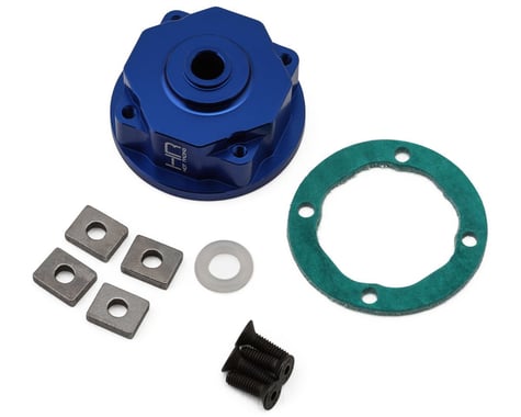 Hot Racing HD Aluminum Differential Carrier Case for Traxxas Mini Maxx® (Blue)