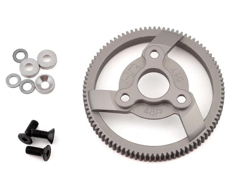 Hot Racing 48P Hard Anodized Aluminum Spur Gear for Traxxas 2WD (92T)