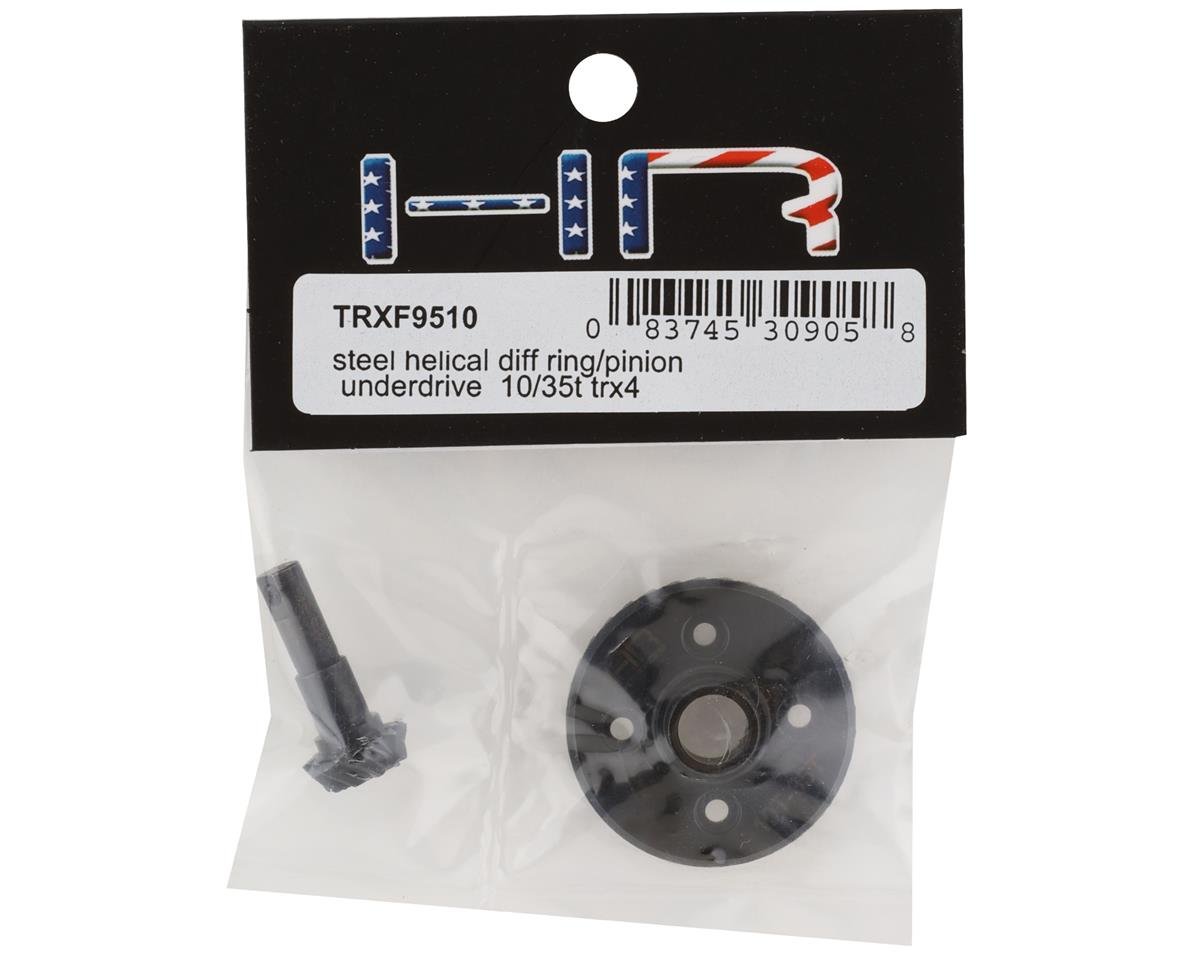Hot Racing Steel Helical Underdrive Differential Ring/Pinion for Traxxas TRX-4 (35T/10T)