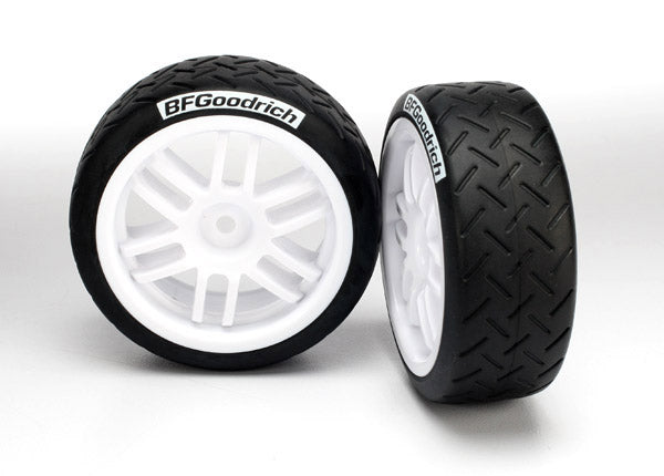 Traxxas 12mm Hex Pre-Mounted 1/16 BFGoodrich Rally Tires (2) (White)