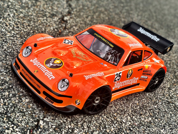DELTA PLASTIK Porsche 911 1/8 GT RC Car Body (Clear)