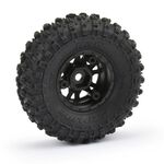 RC CAR/ RC TRUCKS/ Pro-Line Axial SCX24 1.0" Hyrax Pre-Mounted Tires w/Black Impulse Wheel (4)