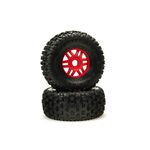 ARRMA Mojave 6S BLX dBoots "Fortress" Pre-Mounted Tire Set (Red) (2)