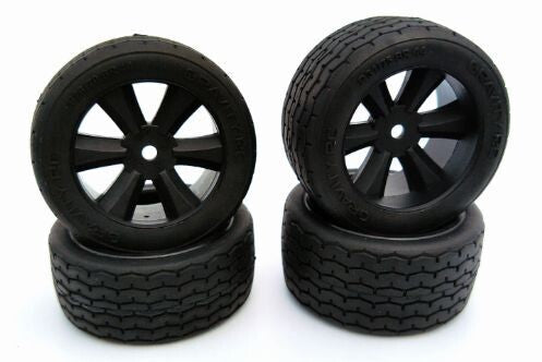 Gravity RC G-Spec VTA Tires (Set of 4) Pre glued, VTA Edge Wheel, Black