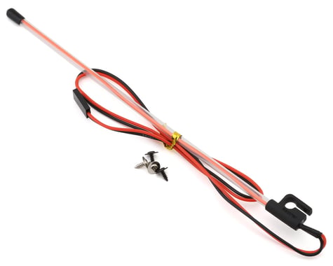 Injora 1/10 Rock Crawler Scale LED Light Whip (195mm) (Side/Cage Mount) (Red)