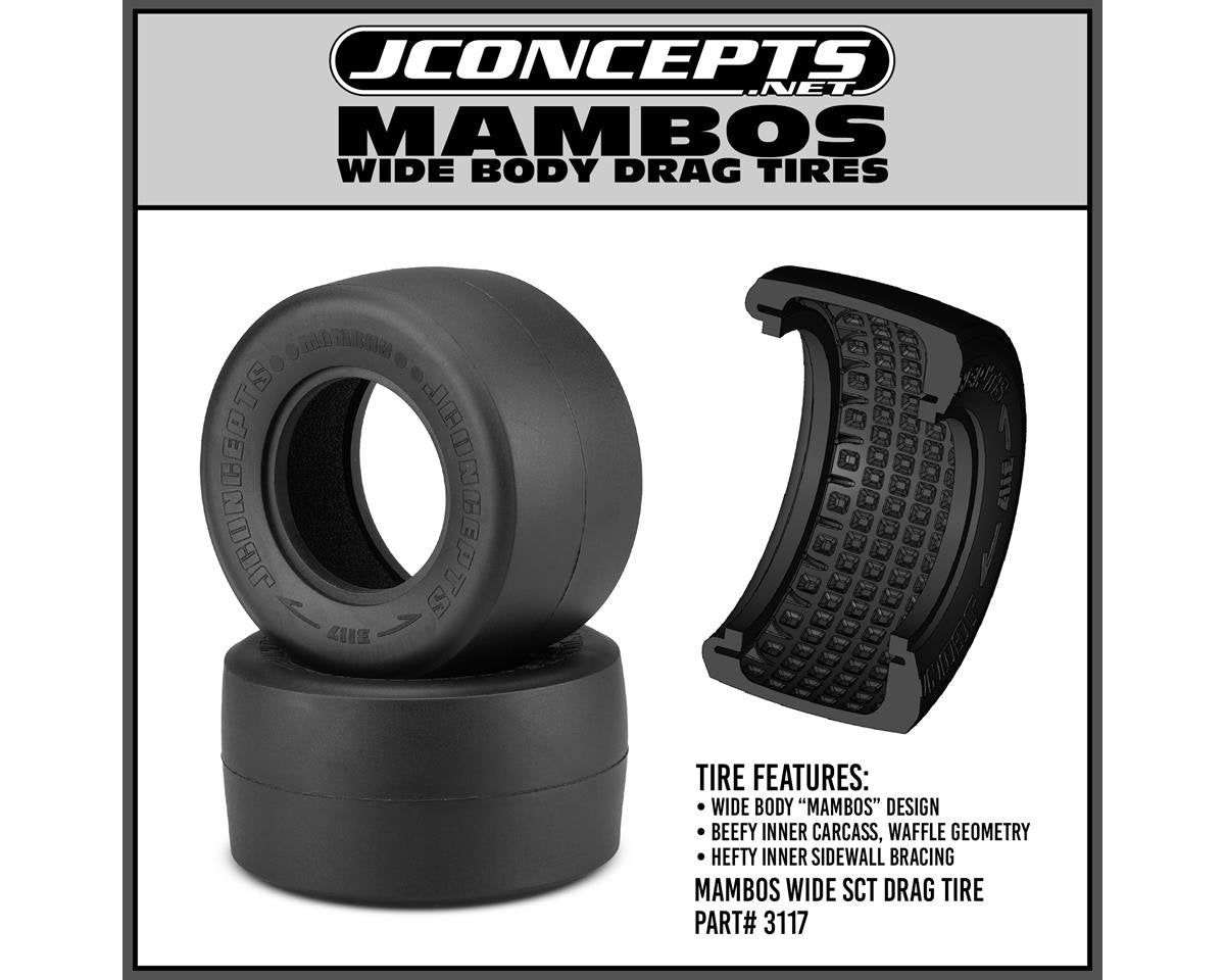 JConcepts Mambos SCT Street Eliminator Drag Racing Rear Tires (2) (Gold)