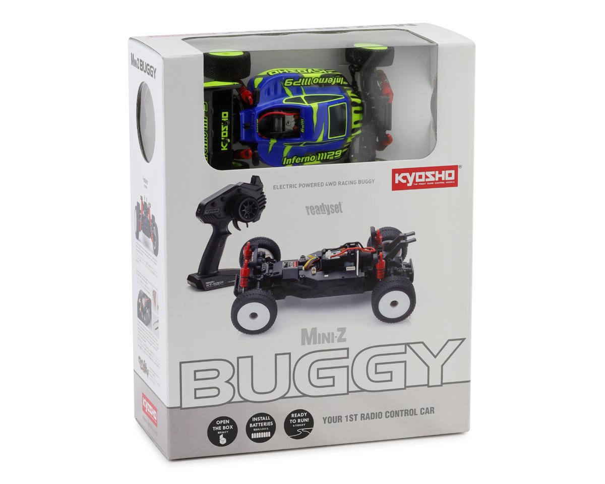 Kyosho MB-010 Mini-Z Inferno MP9 Electric 4WD Micro Buggy Readyset (Blue/Yellow) w/2.4GHz Radio