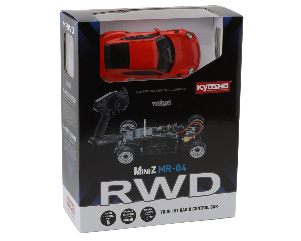 Kyosho MR-04 RWD Mini-Z ReadySet w/Porsche 911 GT Body (Red) w/KT-531P 2.4GHz Radio