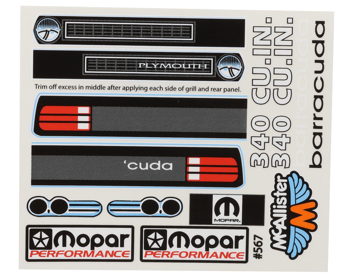 McAllister Racing AAR Cuda 1/10 On-Road VTA Body (Clear) (.025)