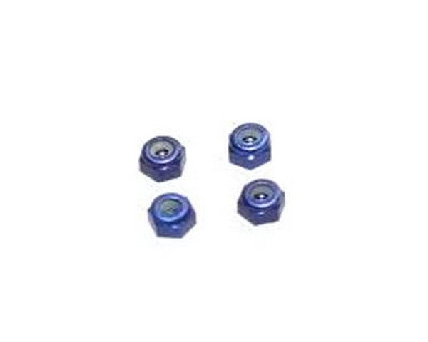 MARKA RACING ALU 2MM WHEEL LOCK NUT - BLUE (4PCS)