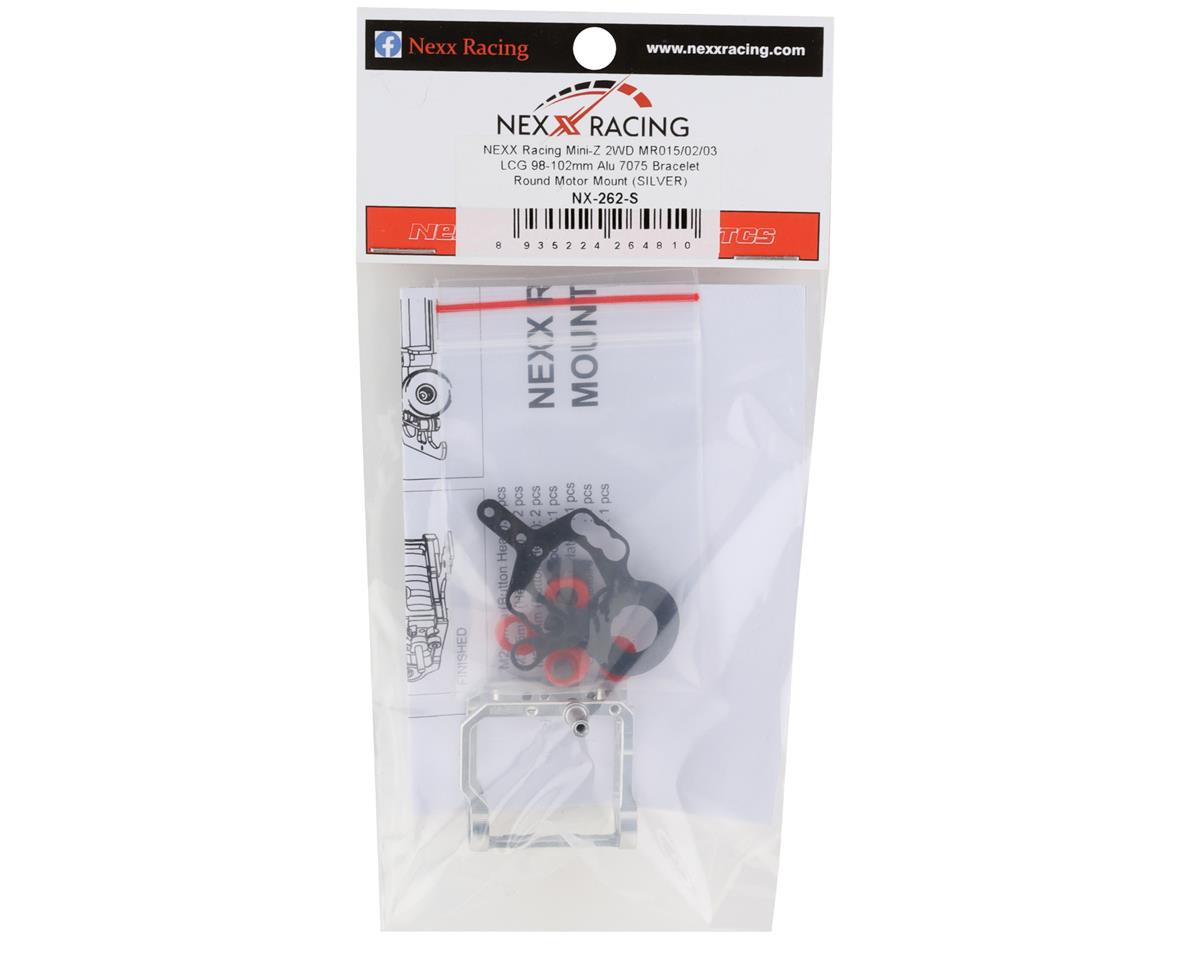 NEXX Racing Aluminum "Bracelet" LCG Round Motor Mount for 98-102mm (Silver)