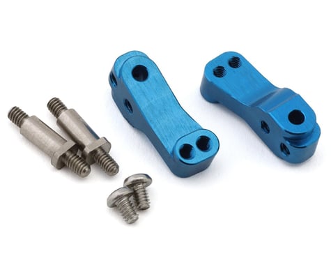 NEXX Racing Team Associated RC28 Aluminum Steering Knuckles (Blue) (2) w/Axles