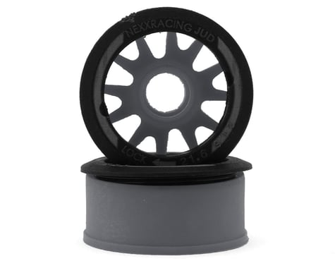 NEXX Racing Mini-Z RWD "JUD" EVO Front Threaded Side-Wall Carbon Fiber Rims (0mm Offset) (Grey) (2)