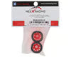 NEXX Racing Mini-Z RWD "JUD" EVO Rear Threaded Side-Wall Carbon Fiber Rims (0mm Offset) (Red) (2)
