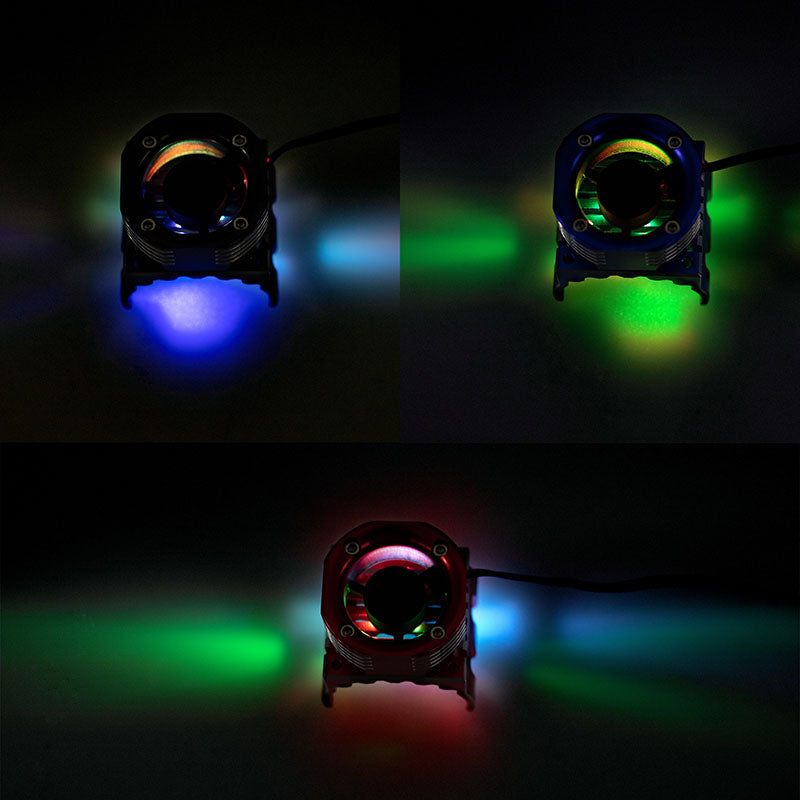 PowerHobby 1/8 Aluminum High Speed LED Lights Cooling Fan Heatsink Mount Green