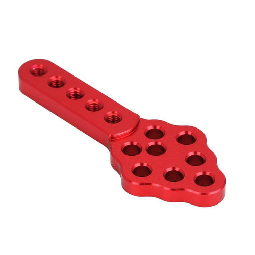 INJORA 4pcs CNC Metal Shock Absorber Mount Adjust Height Angle Stand For 1/10 RC Crawler (RED)