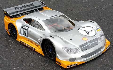 DELTA PLASTIK Mercedes AMG DTM 1/8 GT RC Car Body (Clear)
