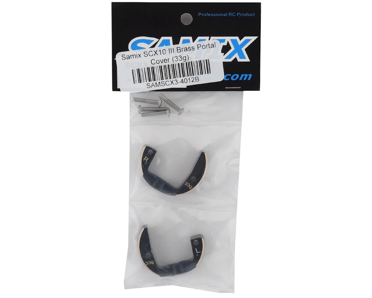 Samix SCX10 III/Capra Brass Portal Cover Tuning Weights (33g) (Use w/SAMSCX3-4012A)
