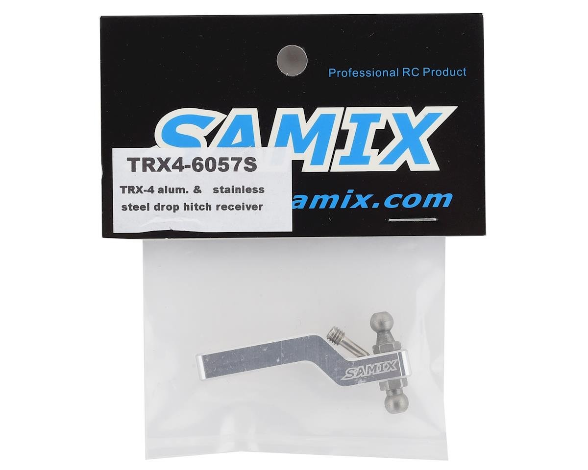 Samix Aluminum Drop Hitch Receiver for Traxxas TRX-4 (Silver)