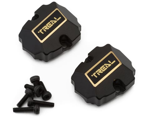 Treal Hobby Redcat Ascent-18 Front & Rear Brass Differential Covers (Black) (2) (13g)