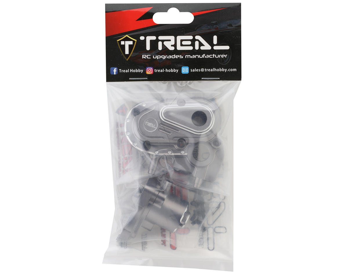 Treal Hobby Axial Capra CNC Aluminum Transmission Case (Grey)