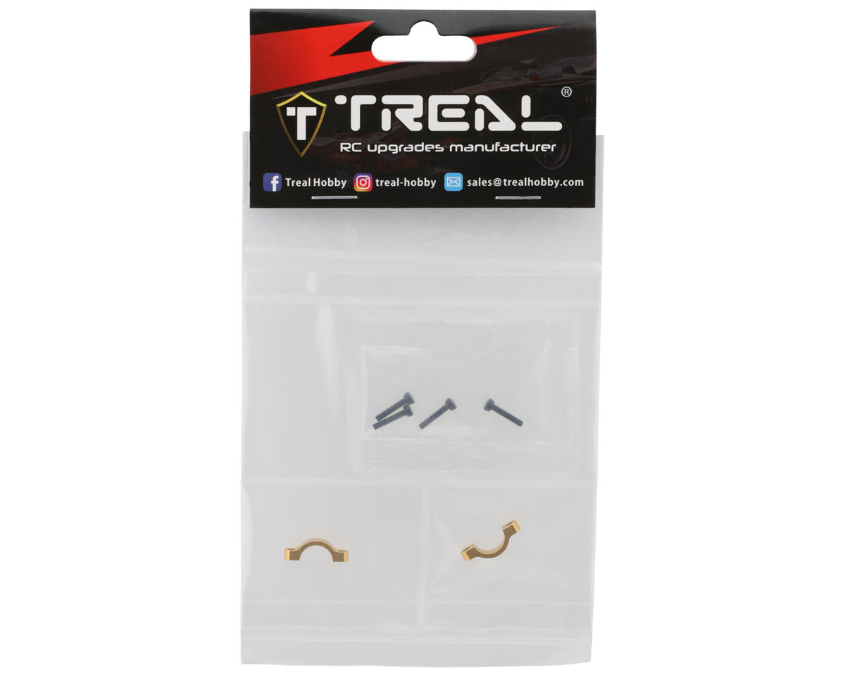 Treal Hobby Vanquish H10 Optic 7075 Aluminum Hydro Ram Steering Clamps (Gold) (2)