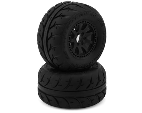 UpGrade RC Street Radials 2.2" Pre-Mounted On-Road Tires for Traxxas® Mini Maxx® & Mini XRT® (2) w/12mm Narrow, 12mm Wide, & 14mm Hexes