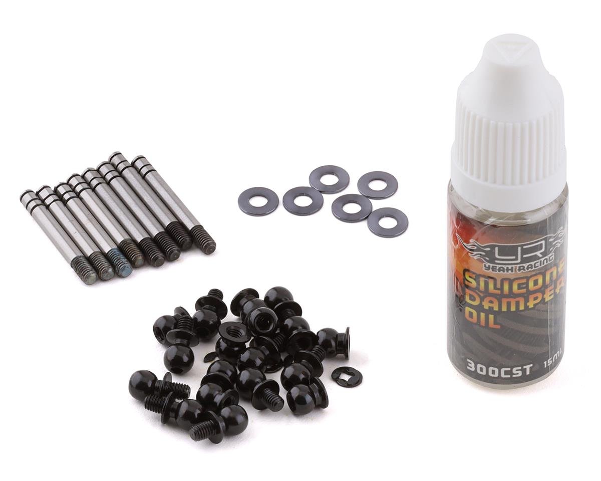 Yeah Racing Aluminum QUTUS Challenger Big Bore M-Chassis Shocks (Red) (4) (50mm)