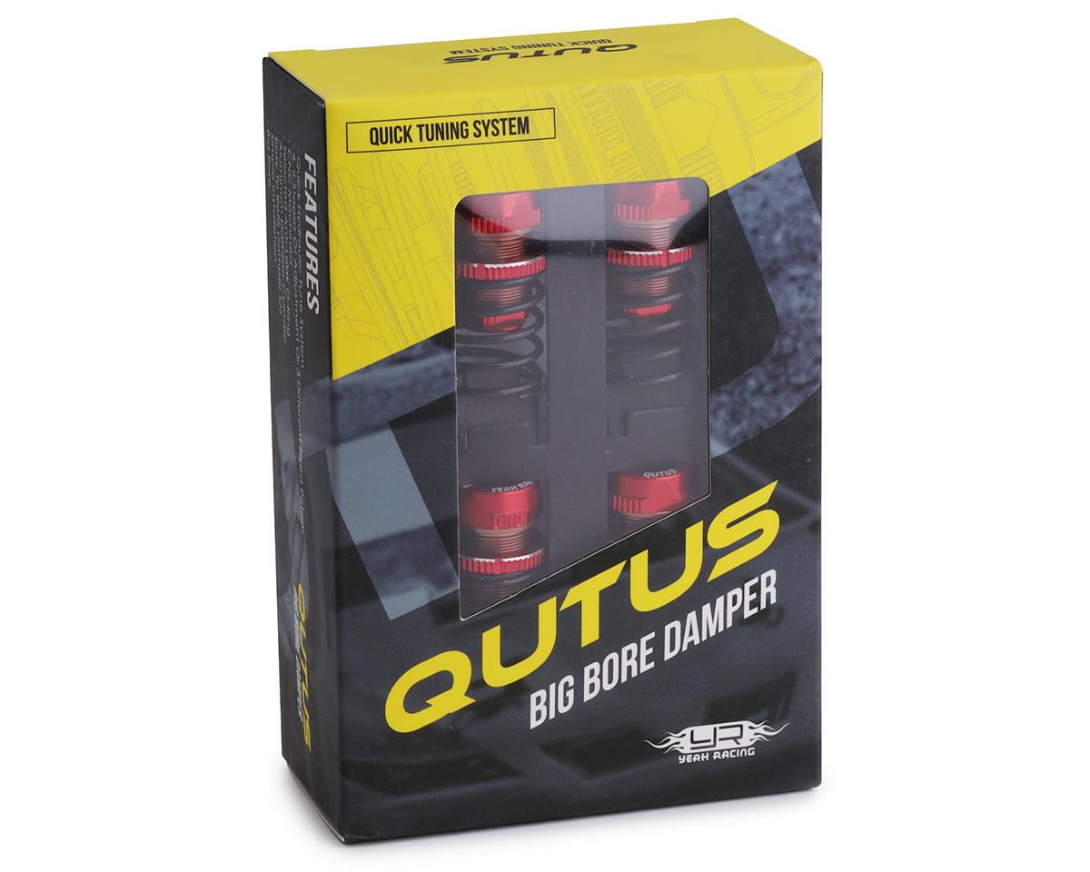 Yeah Racing Aluminum QUTUS Challenger Big Bore M-Chassis Shocks (Red) (4) (50mm)